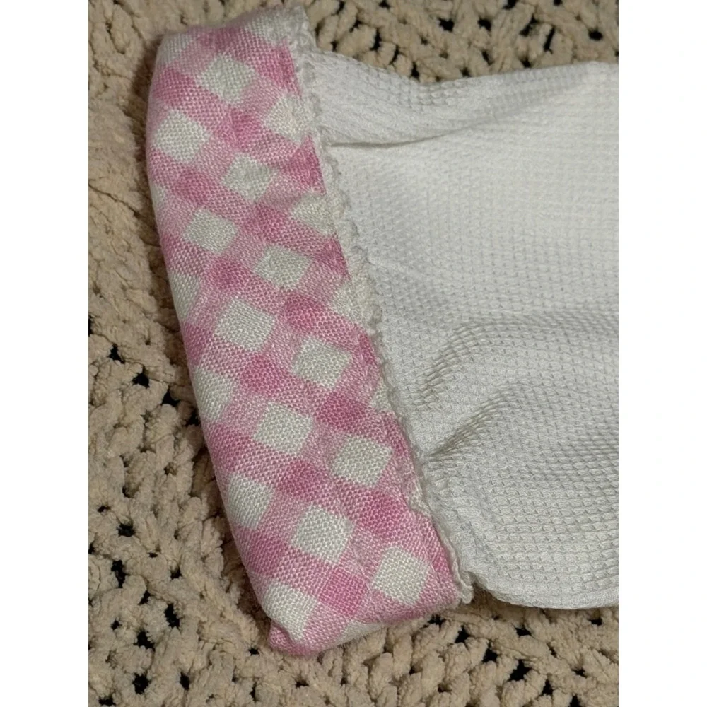 The Childrens Place Girls White Seersucker Trench Coat Pink Gingham 12M  NWT